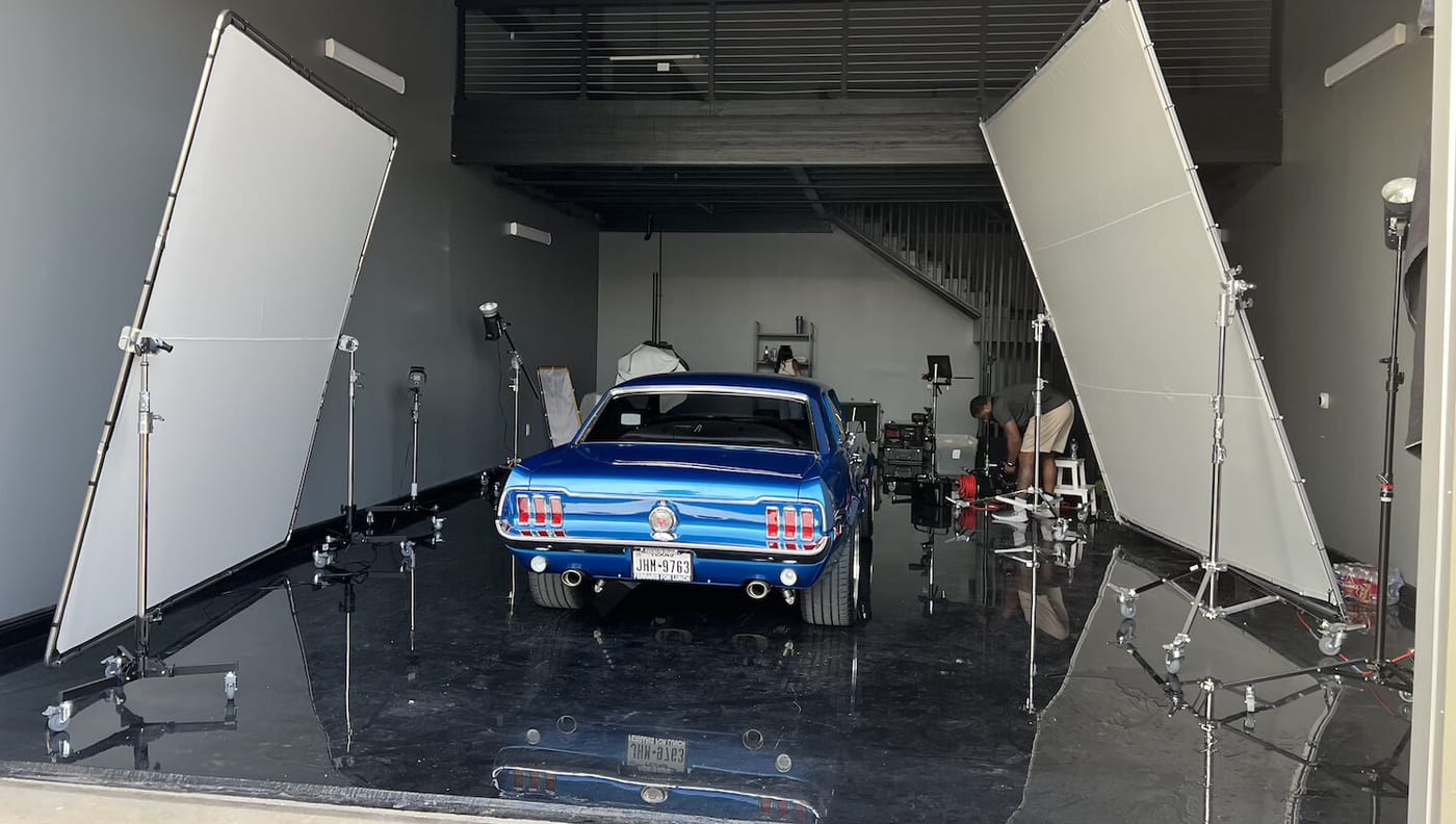 Car photography on location in Houston, Texas
